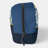 Custom Elegant Mediterranean Lemon Botanical Navy Toilettasje (Rechts)