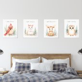 Custom Elegant Meisje Woodland Nursery Affirmatie Muurkunst Sets (Slaapkamer)