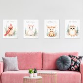 Custom Elegant Meisje Woodland Nursery Affirmatie Muurkunst Sets (Woonkamer)