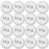 Custom Elegant | Minimal Business Initial Design  Sticker (Voorkant)