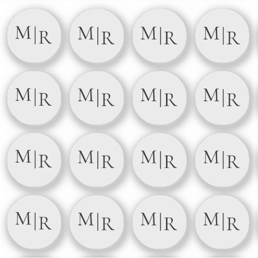 Custom Elegant | Minimal Business Initial Design Sticker (Voorkant)