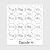 Custom Elegant | Minimal Business Initial Design Sticker (Vel)