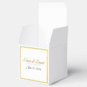 Custom Elegant Minimalist Wedding Names & Date  Bedankdoosjes (Geopend)