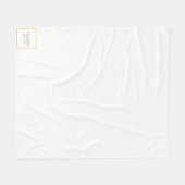 Custom Elegant Minimalist Wedding Names & Date  Fleece Deken (Voorkant (Horizontaal))
