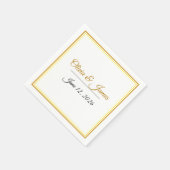 Custom Elegant Minimalist Wedding Names & Date  Servet (Hoek)