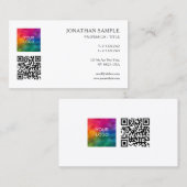 Custom Elegant Modern Clean Sjabloon Schattige Gla Visitekaartje (Voorkant / Achterkant)