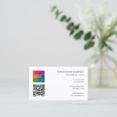 Custom Elegant Modern Clean Sjabloon Schattige Gla Visitekaartje (Staand voorkant)