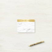 Custom Elegant Modern Eenvoudig Goud Marmer Sjablo Post-it® Notes (Op bureau)