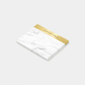 Custom Elegant Modern Eenvoudig Goud Marmer Sjablo Post-it® Notes (Schuin)