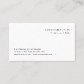 Custom Elegant Modern Eenvoudig Ontwerp Sjabloon S Visitekaartje (Achterkant)