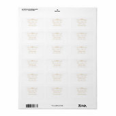Custom Elegant Modern Gold & White Address Etiket (Full Sheet)