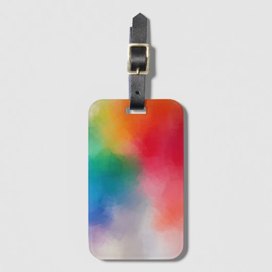 Custom Elegant Modern Kleurrijke Abstract Blank Bagagelabel (Voorkant (verticaal))