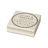 Custom Elegant Modern Koppel Krans Retouradres Rubberstempel (Stempel)