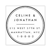 Custom Elegant Modern Koppel Krans Retouradres Rubberstempel (Afrduk)