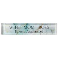 Custom Elegant Modern Marmeren VROUW MOM BOSS
