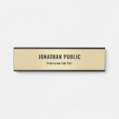 Custom Elegant Modern Sjabloon Zwart Goud Best Deurbordje (Voorkant)