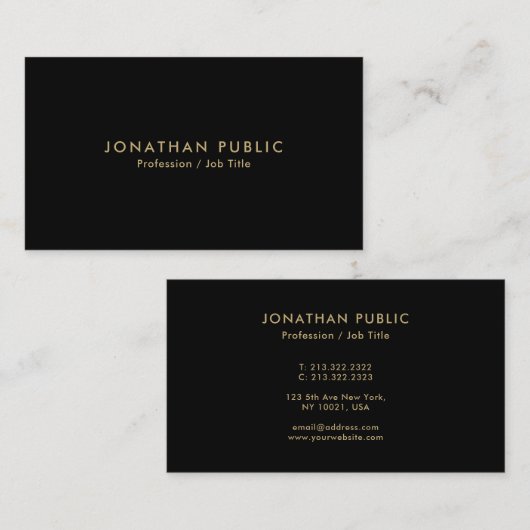 Custom Elegant Modern Template Create Your Own Visitekaartje (Voorkant / Achterkant)