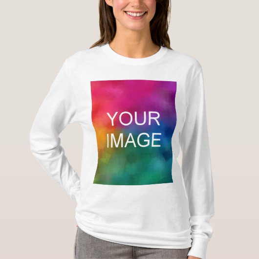 Custom Elegant Modern Template Womens Long Sleeve T-shirt (Voorkant)