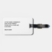 Custom Elegant Monogram Crest Bagagelabel (Achterkant horizontaal)