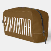 Custom Elegant Monogram Makeup Pouch for Her & Mom Toilettasje (Rechterhoek)