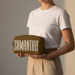 Custom Elegant Monogram Makeup Pouch for Her & Mom Toilettasje