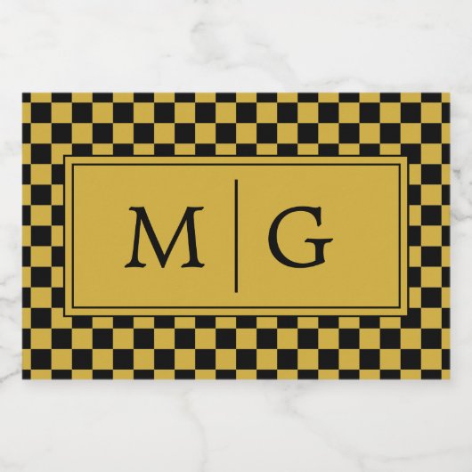 Custom Elegant Monogram Voedselcontainer Etiket (Enkel label)