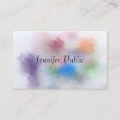 Custom Elegant Pastel Kleuren Moderne Sjabloon Visitekaartje (Voorkant)