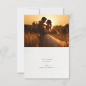 custom elegant photo wedding bedankkaart (Achterkant)
