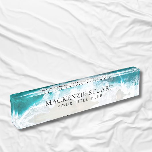 Custom Elegant Professioneel Modern Strand Naambordje