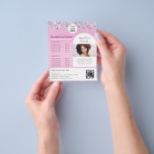 Custom Elegant Promotionele Estheticus Roze Flyer (Hand)