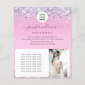 Custom Elegant Promotionele Estheticus Roze Flyer (Achterkant)