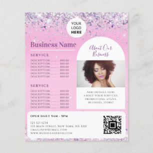 Custom Elegant Promotionele Estheticus Roze Flyer