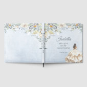 Custom Elegant Quinceañera 15th Birthday Gastenboek (Volledig)