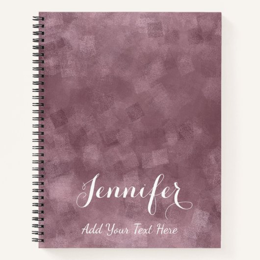 Custom Elegant Roos Gouden Kleur Sjabloon Modern Notitieboek (Voorkant)