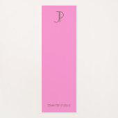 Custom Elegant Roze Monogrammed Trendy Yogamat (Voorkant)