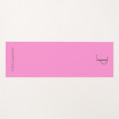 Custom Elegant Roze Monogrammed Trendy Yogamat (Voorkant (horizontaal))