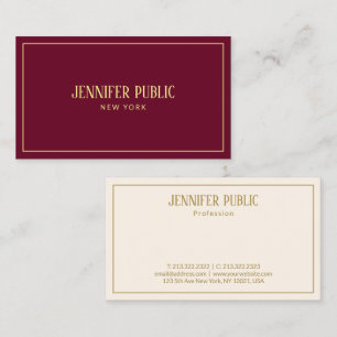 Custom Elegant Ruby Rood & Goud Luxe Visitekaartje