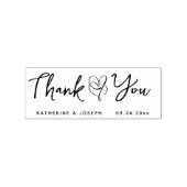 CUSTOM ELEGANT & SCHATTIGE HART DANK U BRUILOFT RUBBERSTEMPEL (Afrduk)
