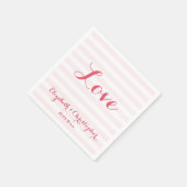 Custom Elegant Script Bruiloft Liefde Papier Serve Servet (Hoek)