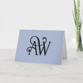 CUSTOM Elegant Script Monogram Opmerkingen Notitiekaartje (Voorkant)