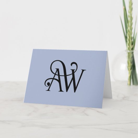 CUSTOM Elegant Script Monogram Opmerkingen Notitiekaartje (Voorkant)