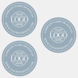 Custom Elegant Simple Dusty Blue Business Logo Labels