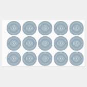 Custom Elegant Simple Dusty Blue Business Logo Labels (Vel)