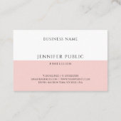 Custom Elegant Trendy Blush Roze Moderne Sjabloon Visitekaartje (Achterkant)