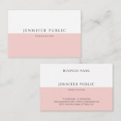 Custom Elegant Trendy Blush Roze Moderne Sjabloon Visitekaartje (Voorkant / Achterkant)