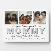 Custom Elegant We houden van je Mama Fotocollage Fotoplaat (voorkant)