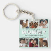 Custom Elegant We houden van je Mama Fotocollage Sleutelhanger (Voorkant)