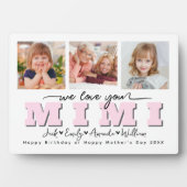 Custom Elegant We houden van je Mimi Fotocollage Fotoplaat (voorkant)