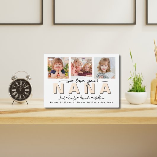 Custom Elegant We houden van je Nana Fotocollage Fotoplaat