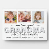 Custom Elegant We houden van je Oma Fotocollage Fotoplaat (voorkant)
